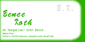 bence koth business card